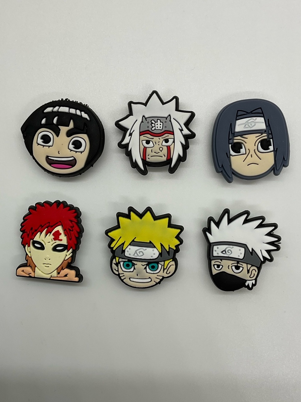 ANIME NARUTO CROCS Rubber Shoe Charms - Set of 6